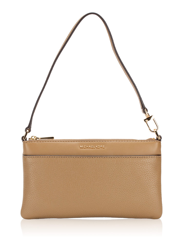 Jet Set Pebbled Leather Medium Wristlet Husk