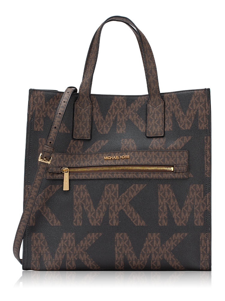 Monogram Kenly Large NS Tote Black Multi
