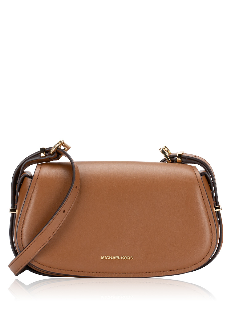 Lydia Leather Small Crossbody Bag Luggage