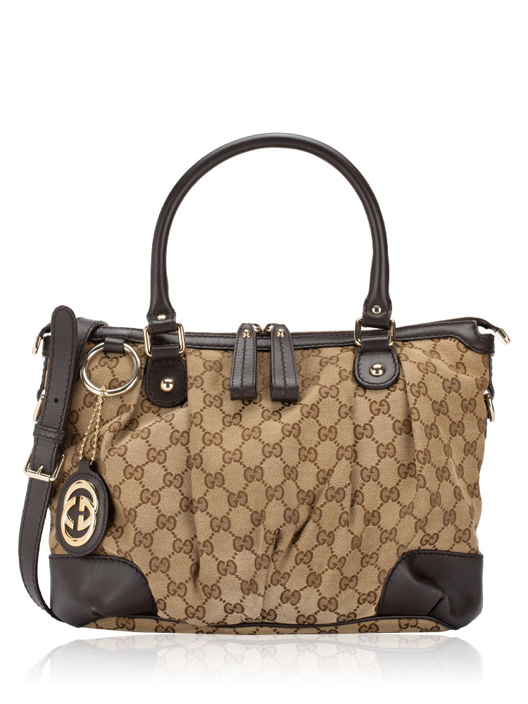 Canvas Sukey Medium Top Handle Beige Brown