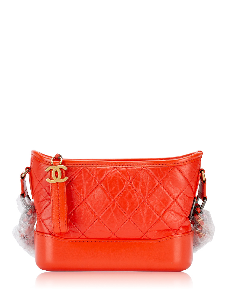 Aged Calfskin Small Gabrielle Hobo Coral
