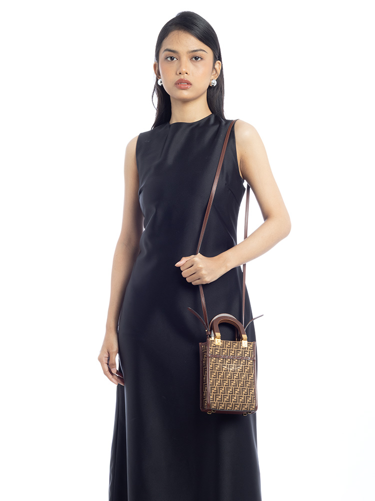 FF Jacquard Sunshine Mini Shopper Brown
