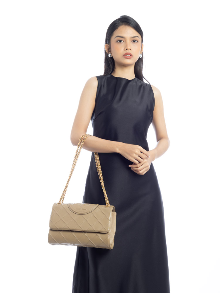 New Fleming Soft Convertible Shoulder Bag Pebblestone