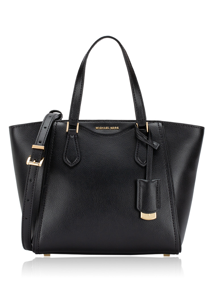 Taryn Leather Small Tote Black