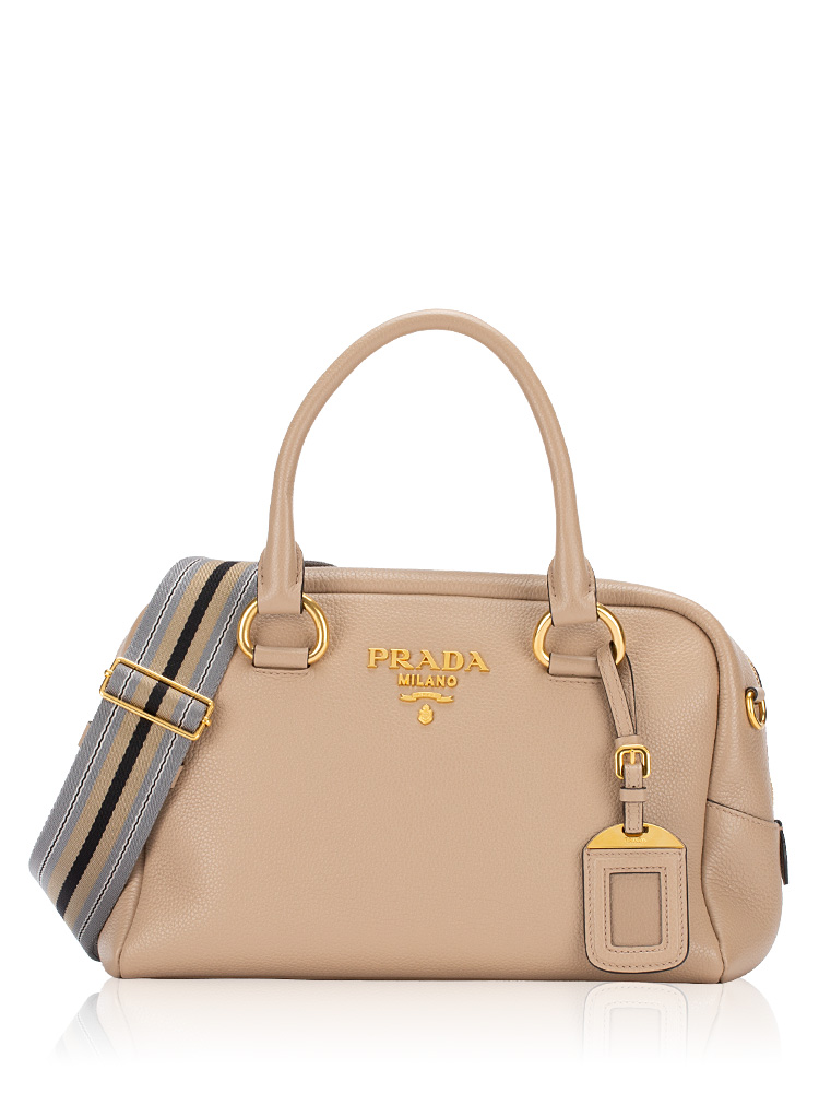 1BB086 Vitello Phenix Bauletto Cammeo
