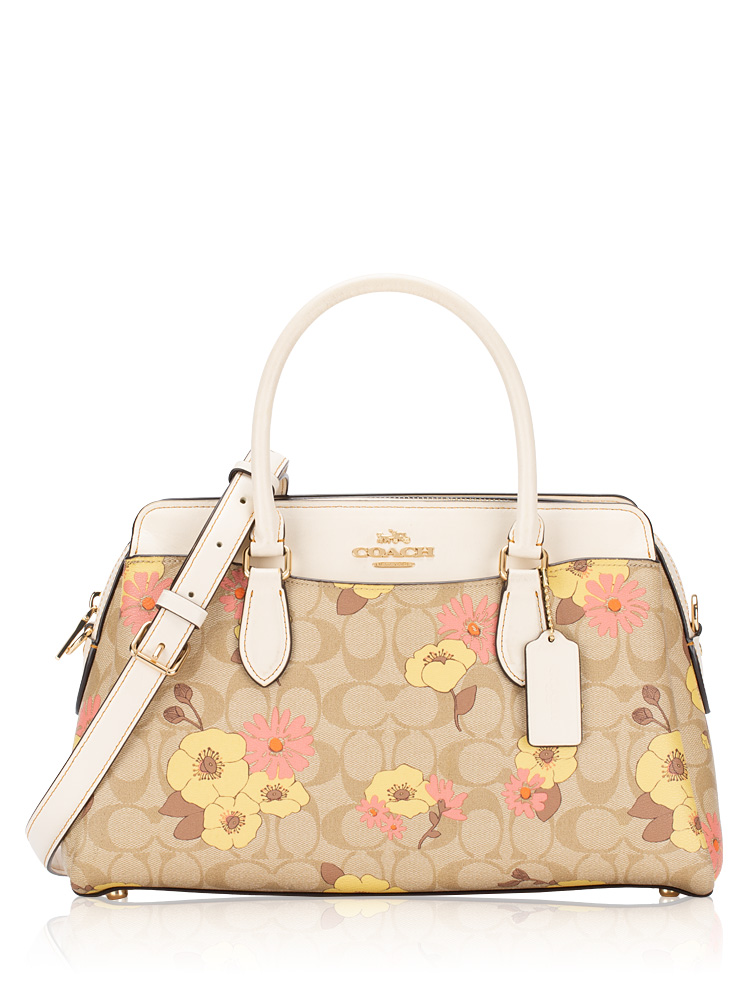 CH345 Signature Floral Darcie Carryall Light Khaki