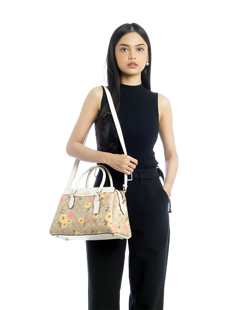 CH345 Signature Floral Darcie Carryall Light Khaki