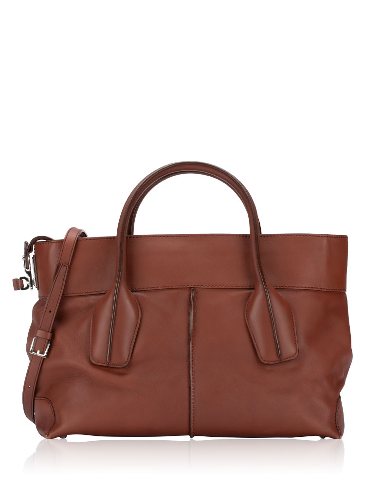 Soft Calfskin D-Styling Manici Media Bag Brown