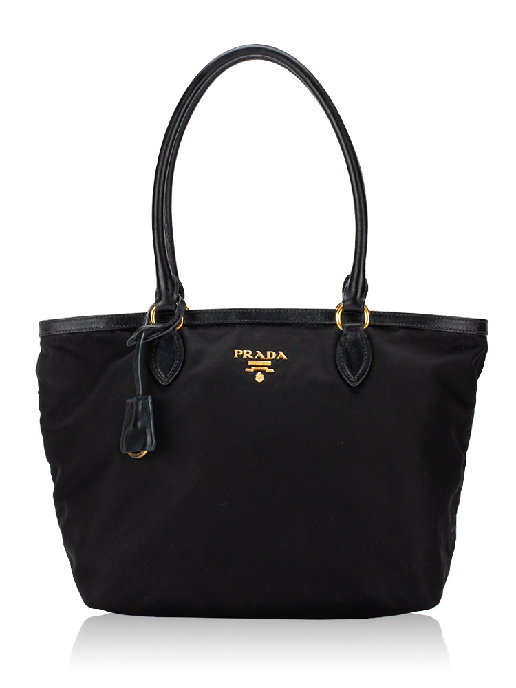 1BG159 Tessuto Soft Calf Shopper Nero