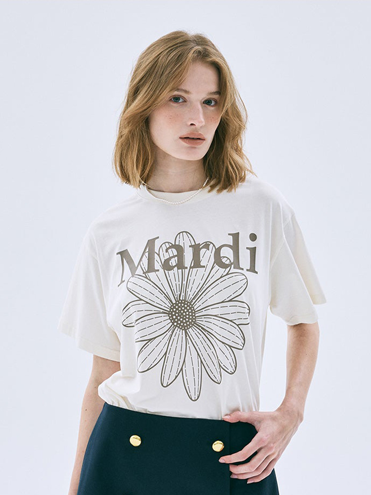 Flowermardi T-Shirt Cream Taupe
