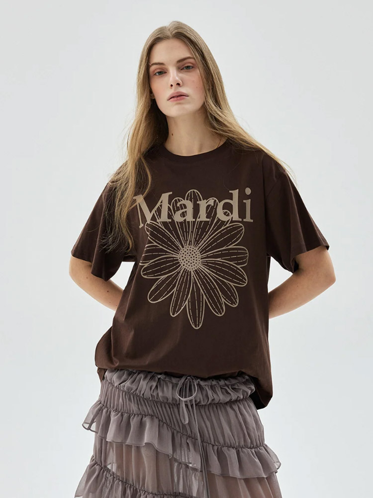 Flowermardi T-Shirt Brown Taupe