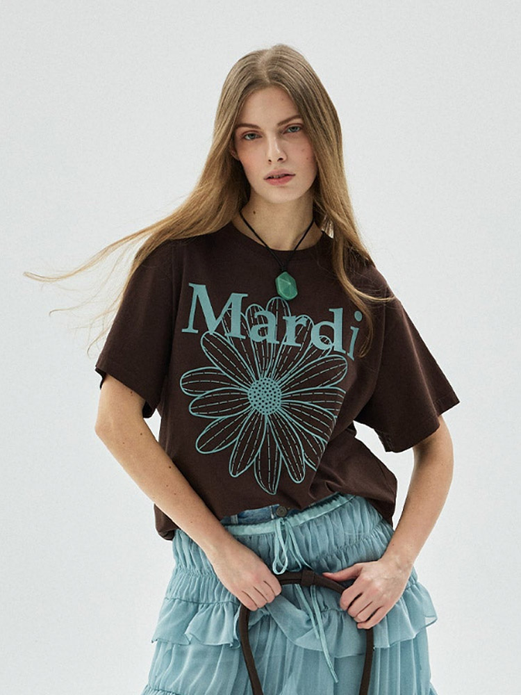 Flowermardi T-Shirt Brown Mint