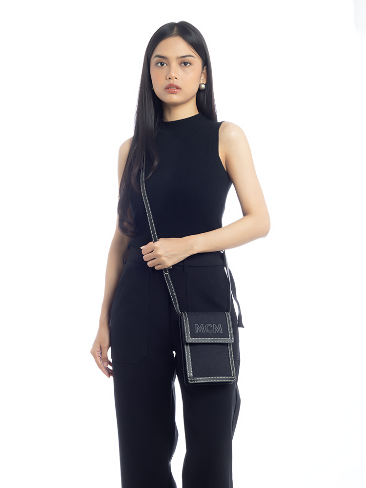 Canvas Aren Phone Crossbody Black