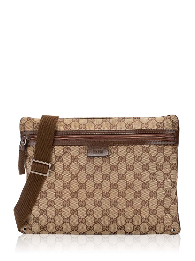 Vintage GG Canvas Crossbody Brown