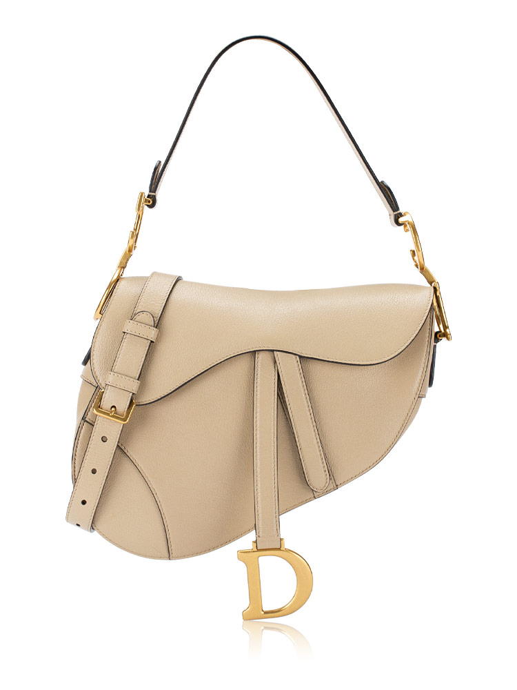 Shiny Goatskin Saddle Bag With Strap Corda