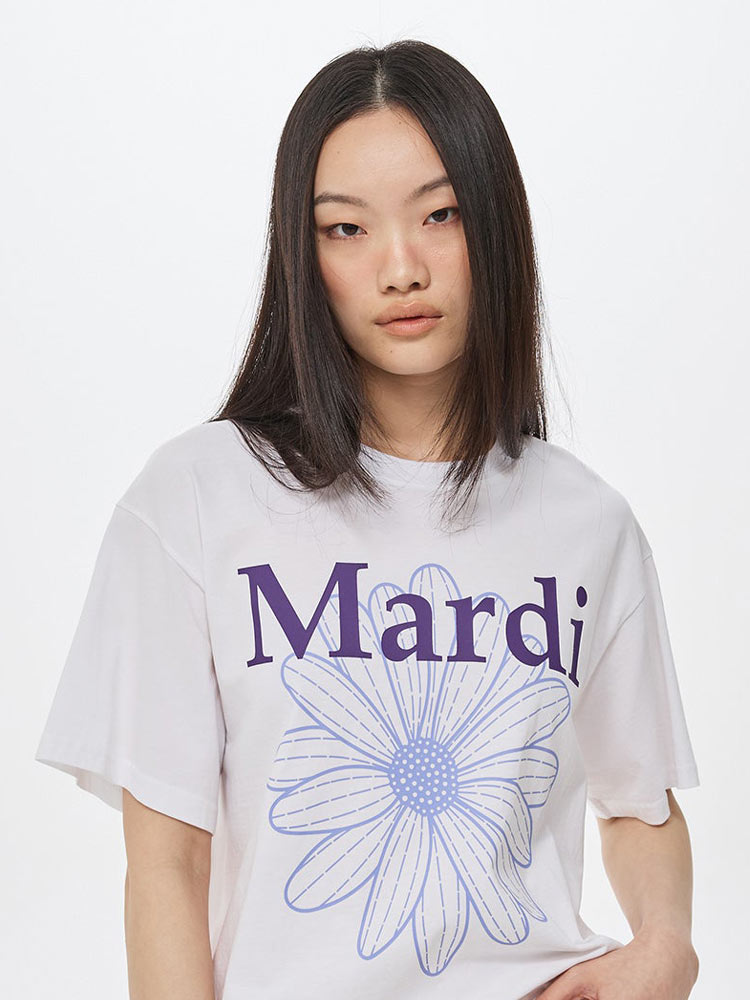 Flowermardi Duo T-Shirt White Purple