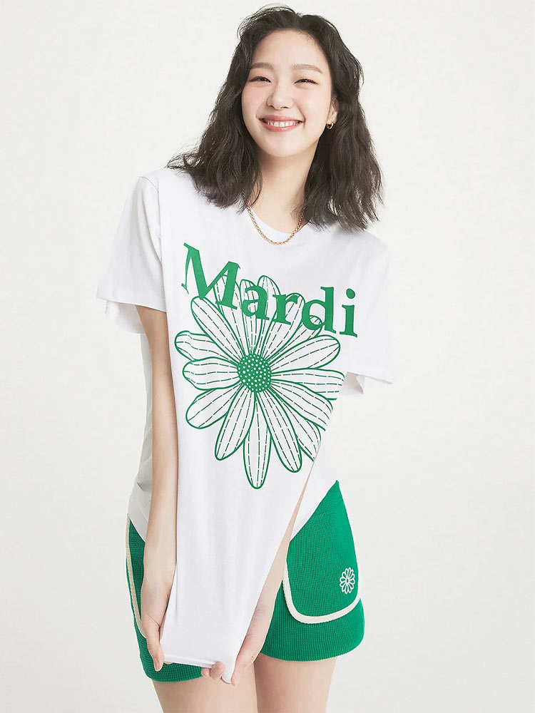 Flowermardi T-Shirt White Green