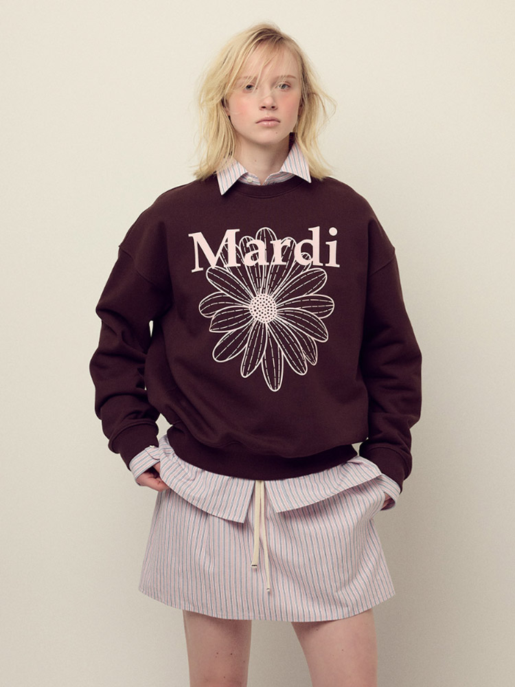Flowermardi Sweatshirt Brown Pale Pink
