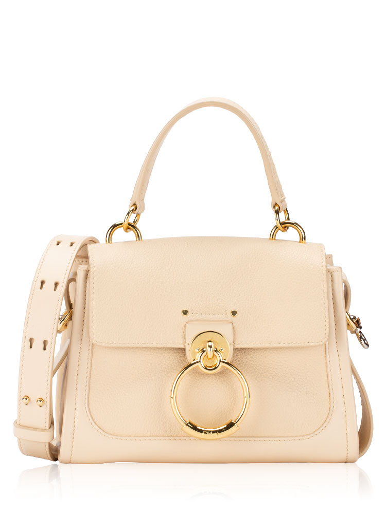 Calfskin Tess Mini Shoulder Bag Sweet Beige