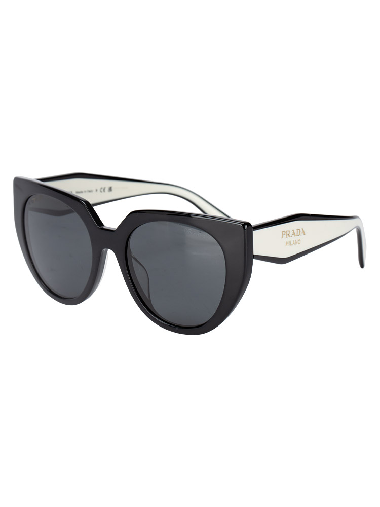 SPR14W Oversized Cat Eye Sunglasses Black White