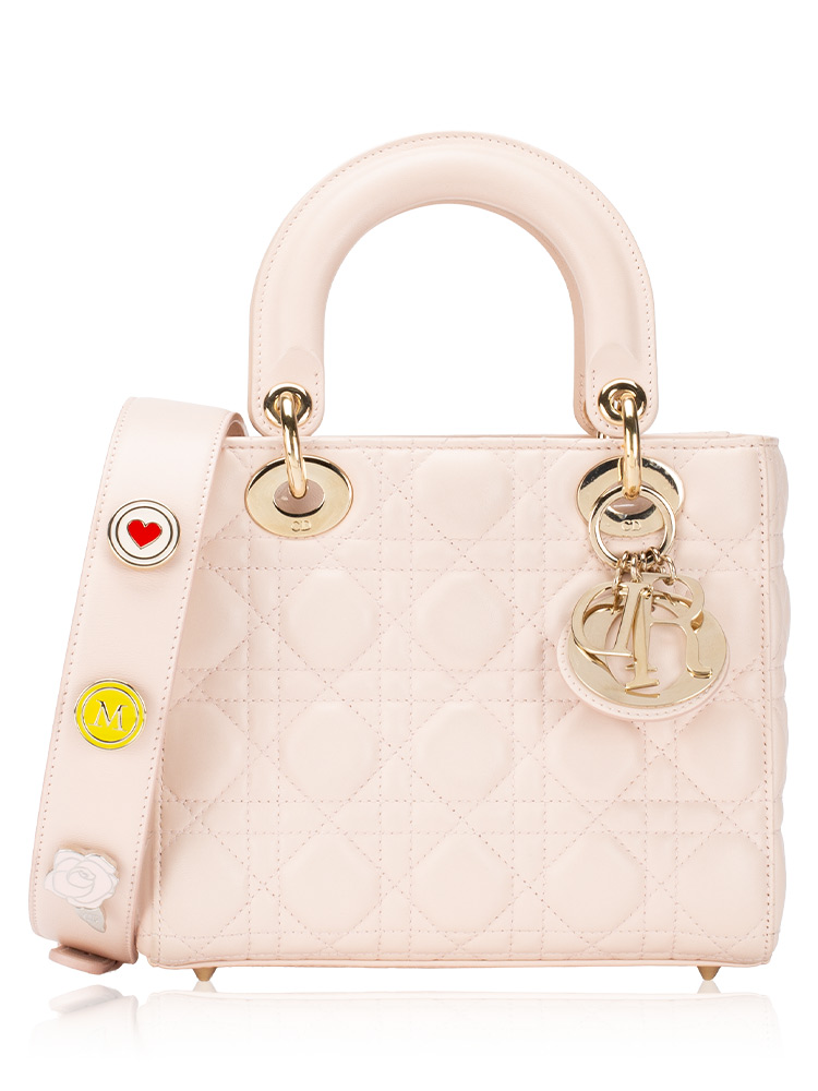 Lambskin Cannage My ABCDior Small Lady Dior Powder Pink