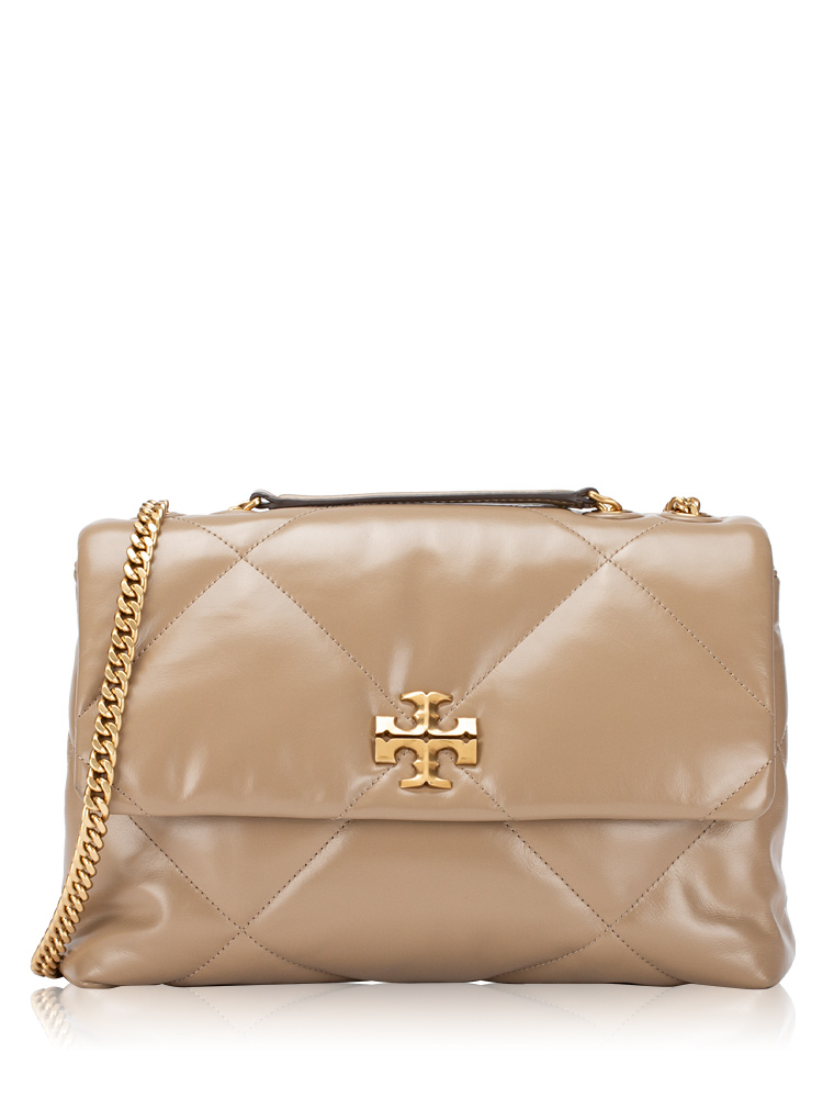 Kira Diamond Quilt Convertible Shoulder Bag Taupe Oak