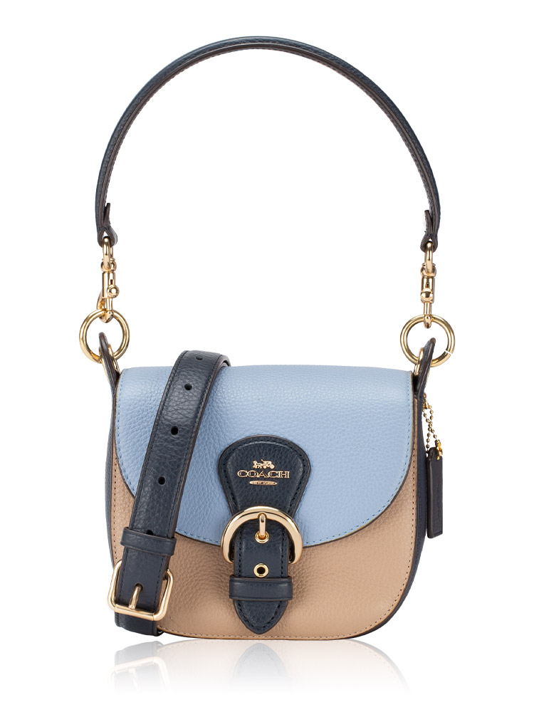 C8744 Kleo Coloblock 17 Shoulder Bag Marble Blue Multi