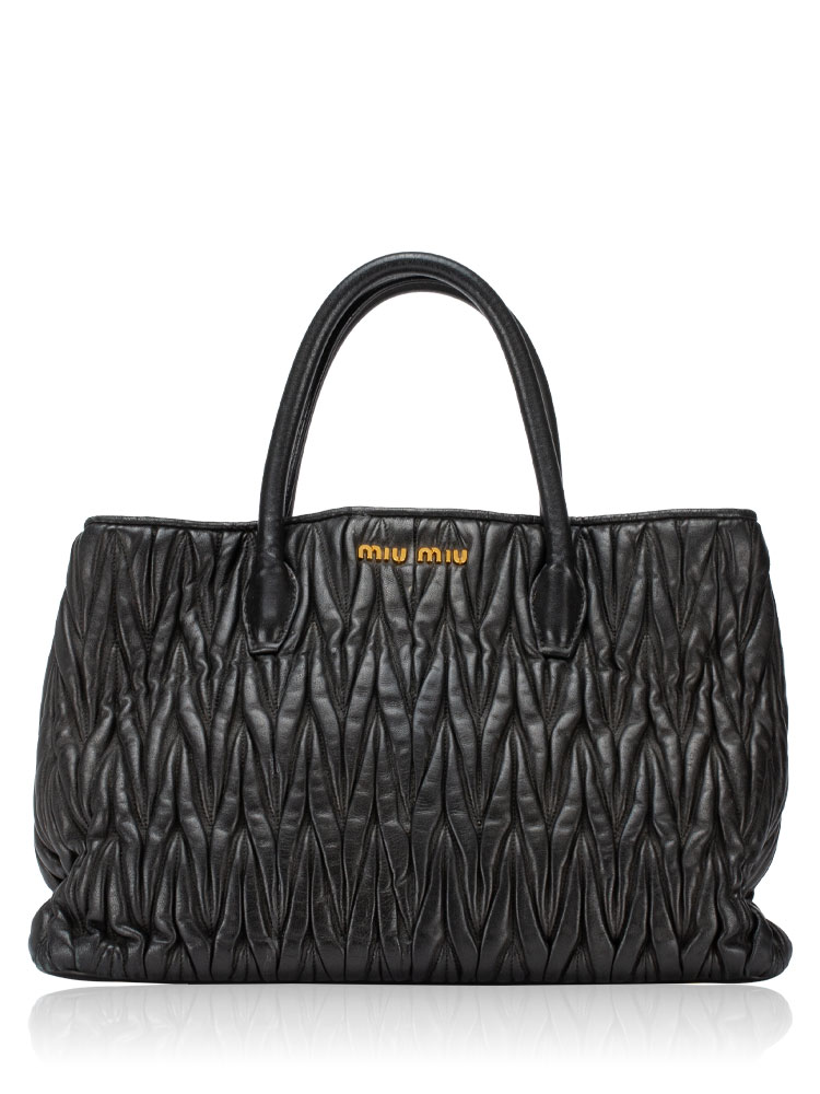 RN1047 Nappa Matelasse Tote Nero