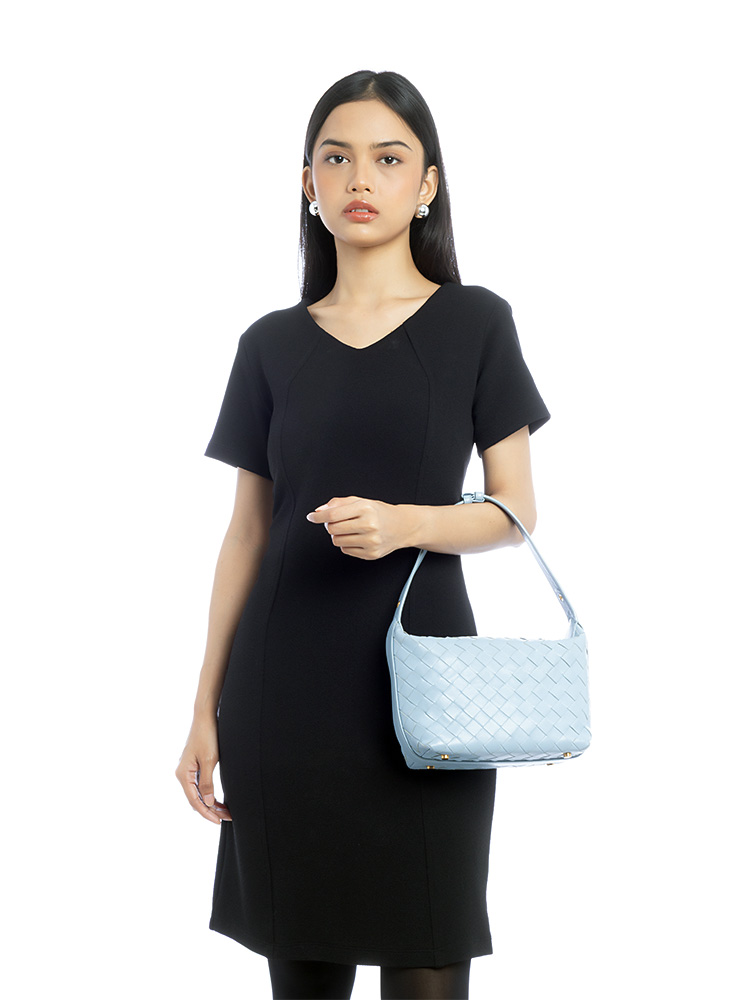 Calfskin Intrecciato Mini Wallace Sky Blue