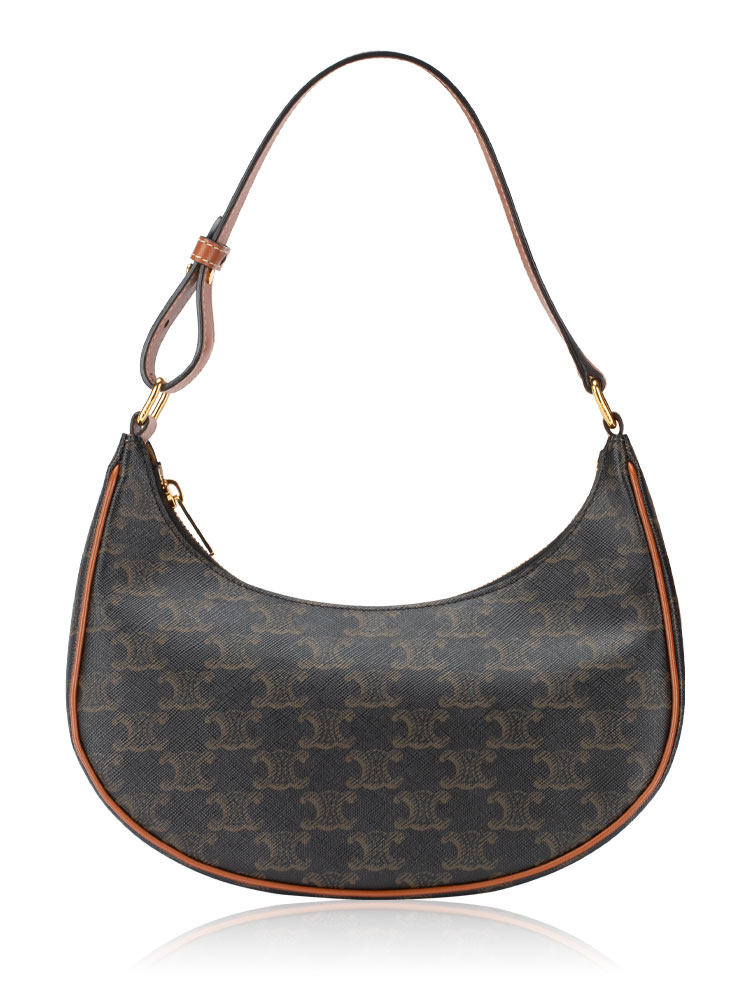 Canvas Triomphe Ava Medium Shoulder Bag Tan