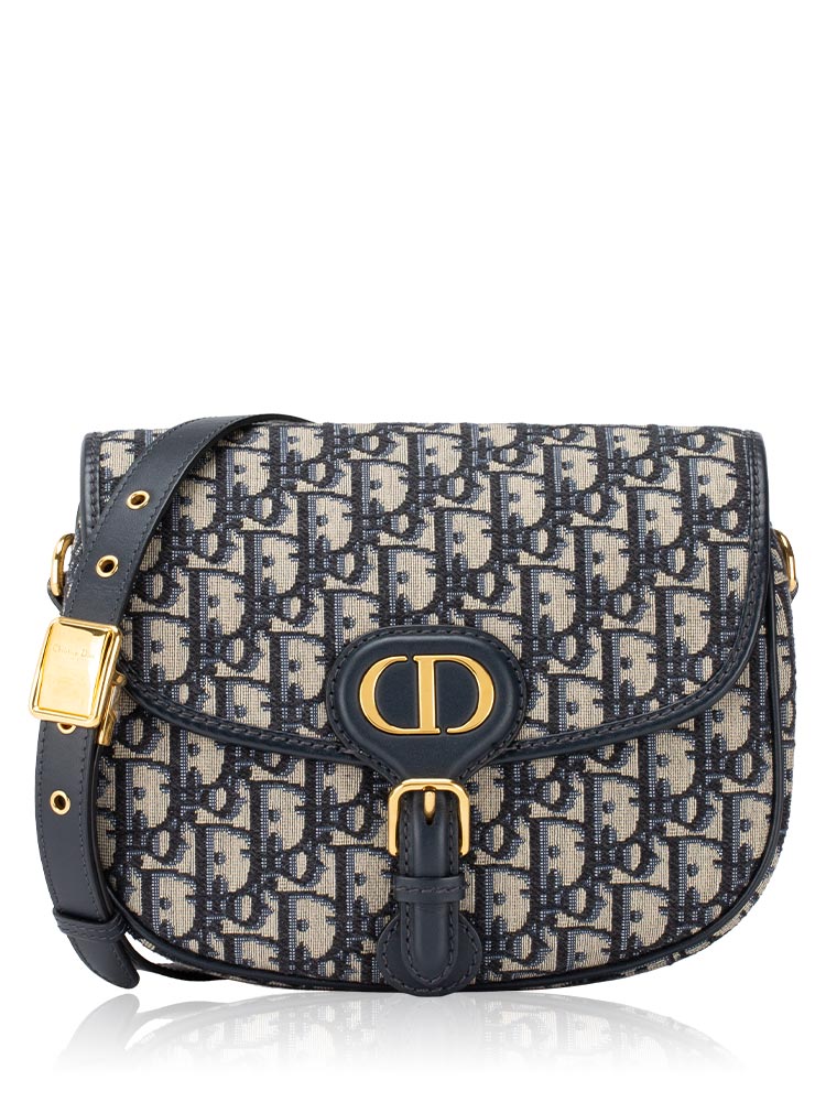 Oblique Bobby Medium Shoulder Bag Blue