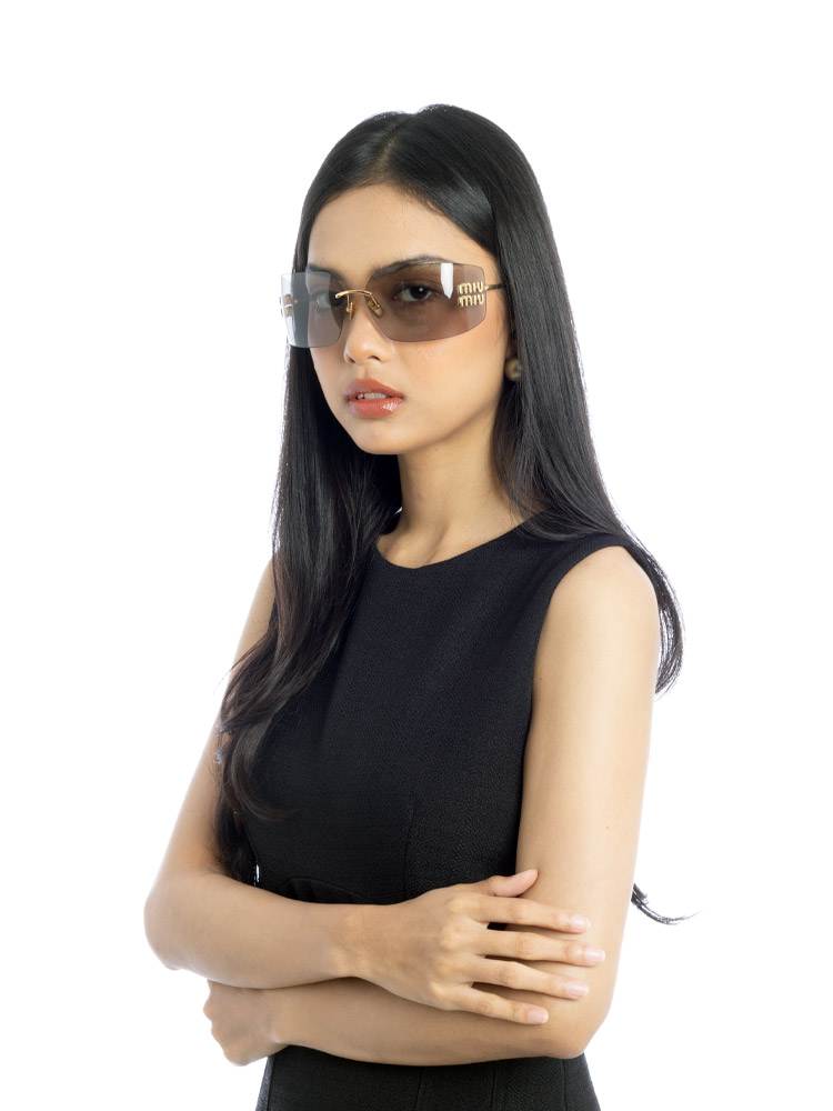 SMU54Y Metal Runway Sunglasses Slate Grey