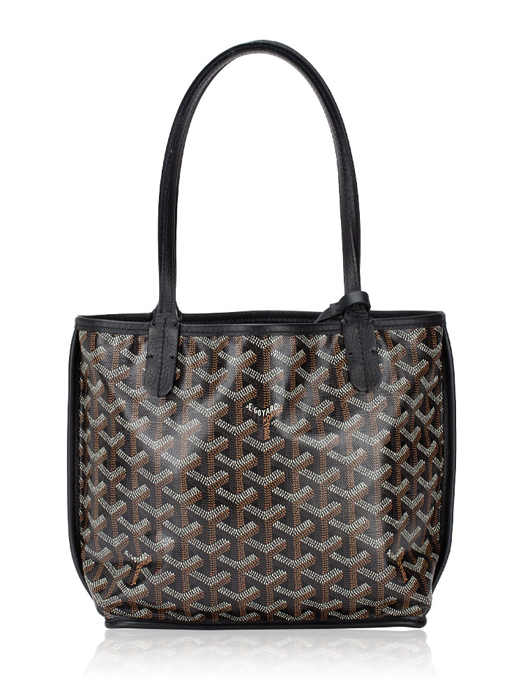 Goyardine Reversible Mini Anjou Noir
