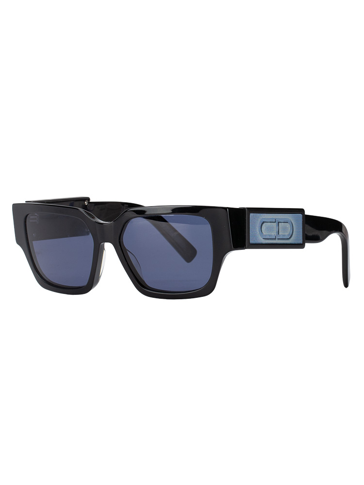 SU16B0 CD Holographic Square Sunglasses Blue Black