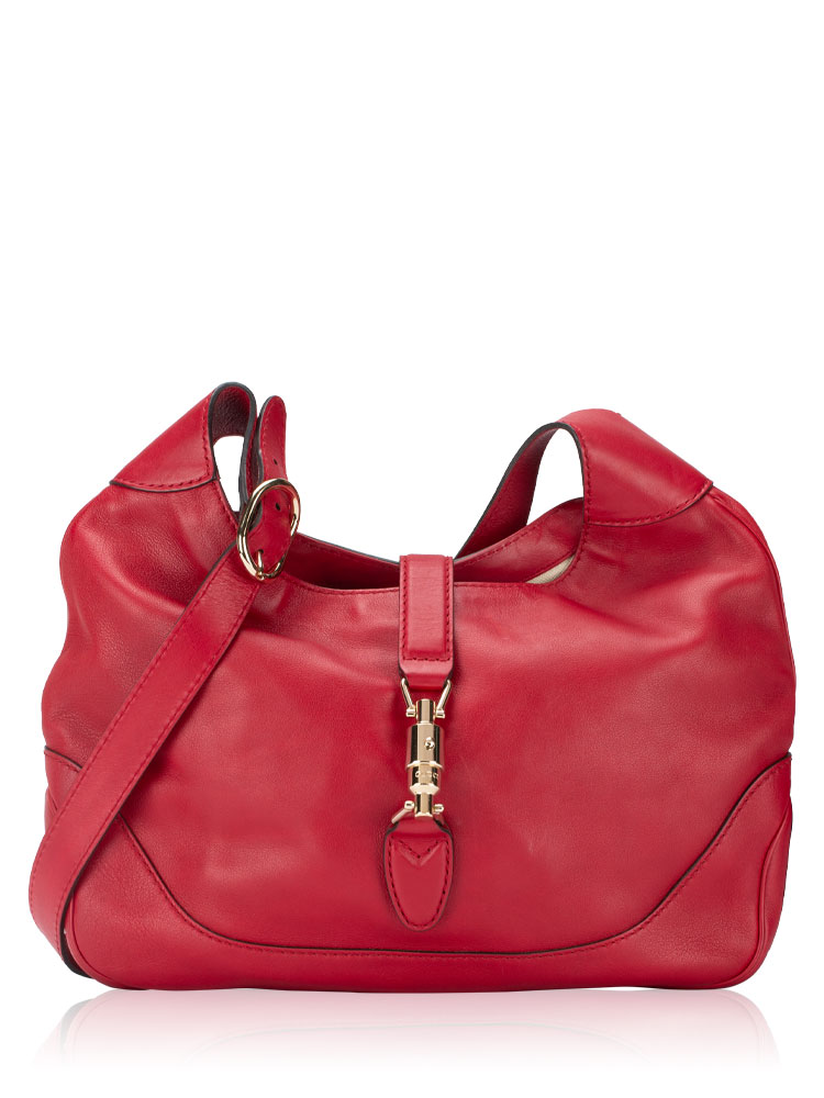 Calfskin Jackie Medium Hobo Red