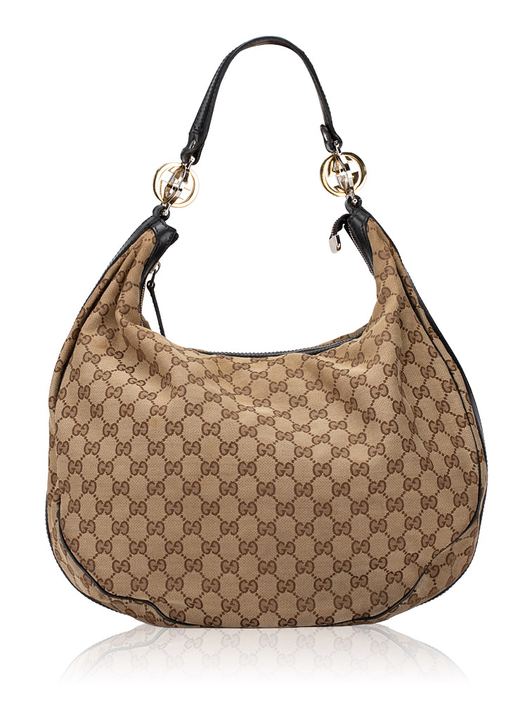 Canvas GG Twins Large Hobo Black