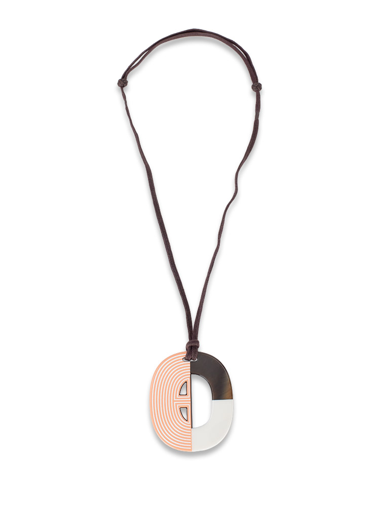 Buffalo Horn Lacquer Lift Necklace Meringue