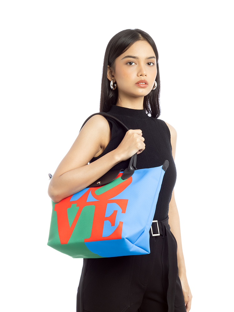 x Robert Indiana Medium Tote Red Multi