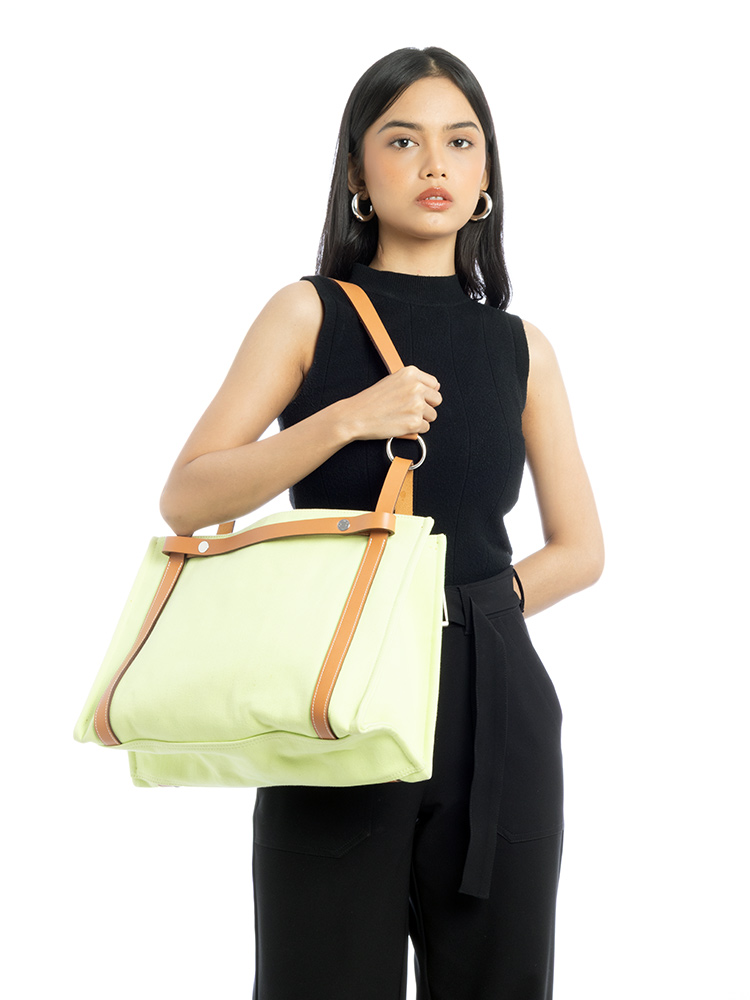 Toile Vache Hunter Cabalicol Tote Kiwi