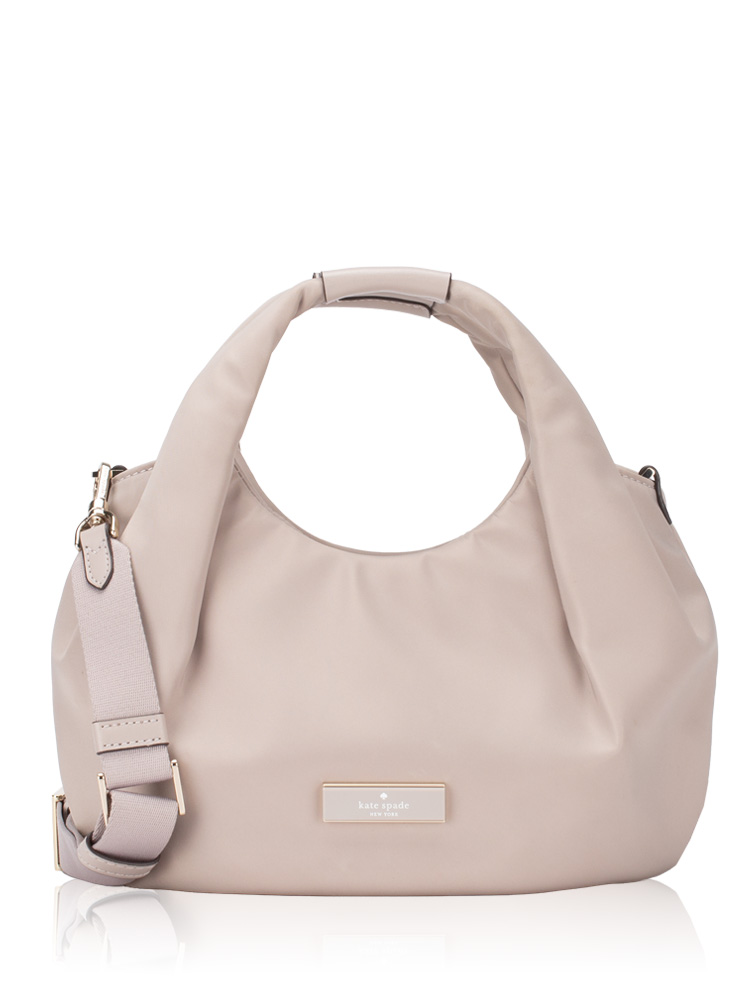 Carter Pleated Small Crossbody Cozy Grey