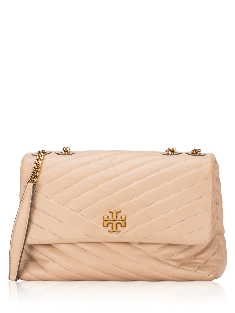 Kira Chevron Convertible Shoulder Bag Devon Sand