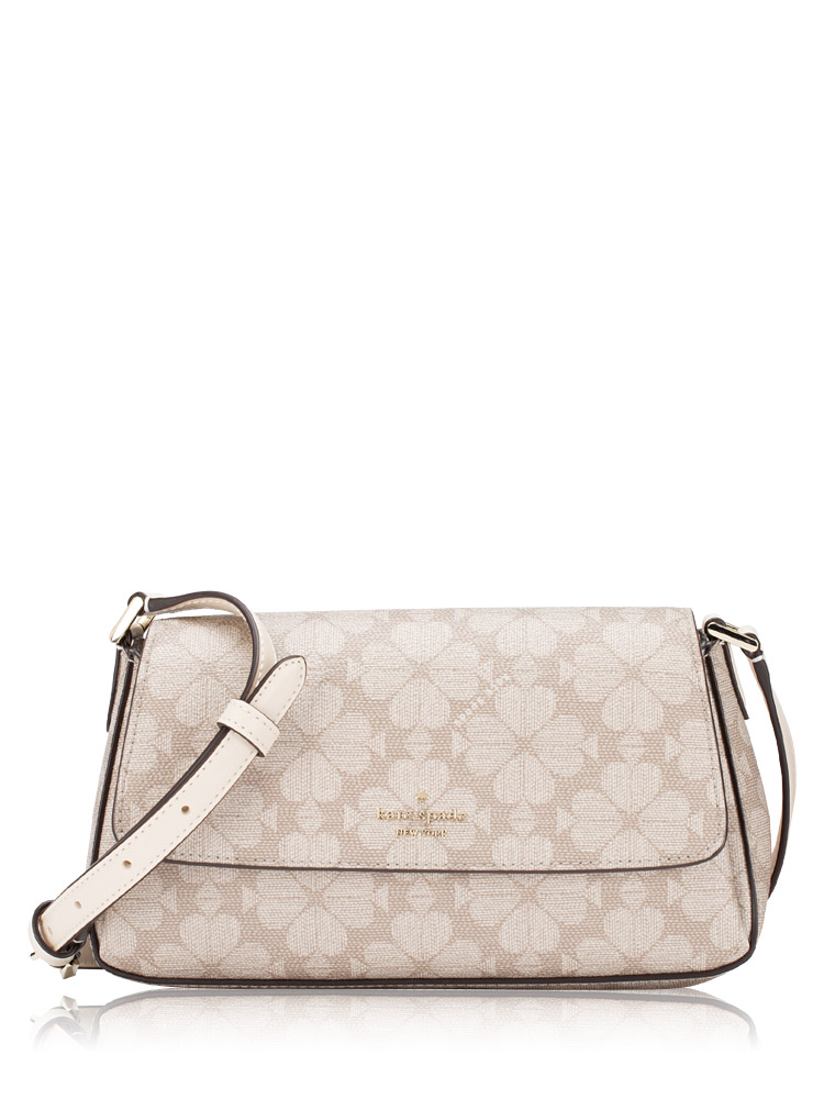 Sutton Spade Flower Mini Crossbody Dark Beige