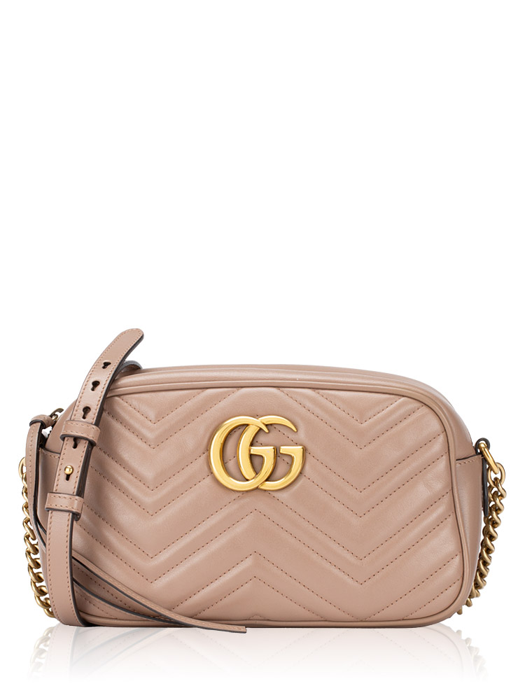 GG Marmont Matelasse Small Camera Bag Porcelain Rose