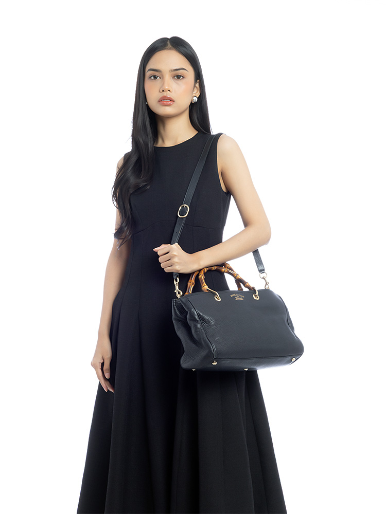 GG Supreme Medium Joy Boston Bag Brown