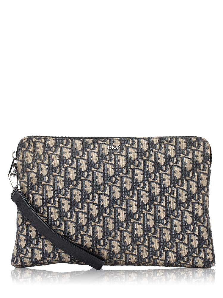 Oblique A4 Zip Pouch Blue