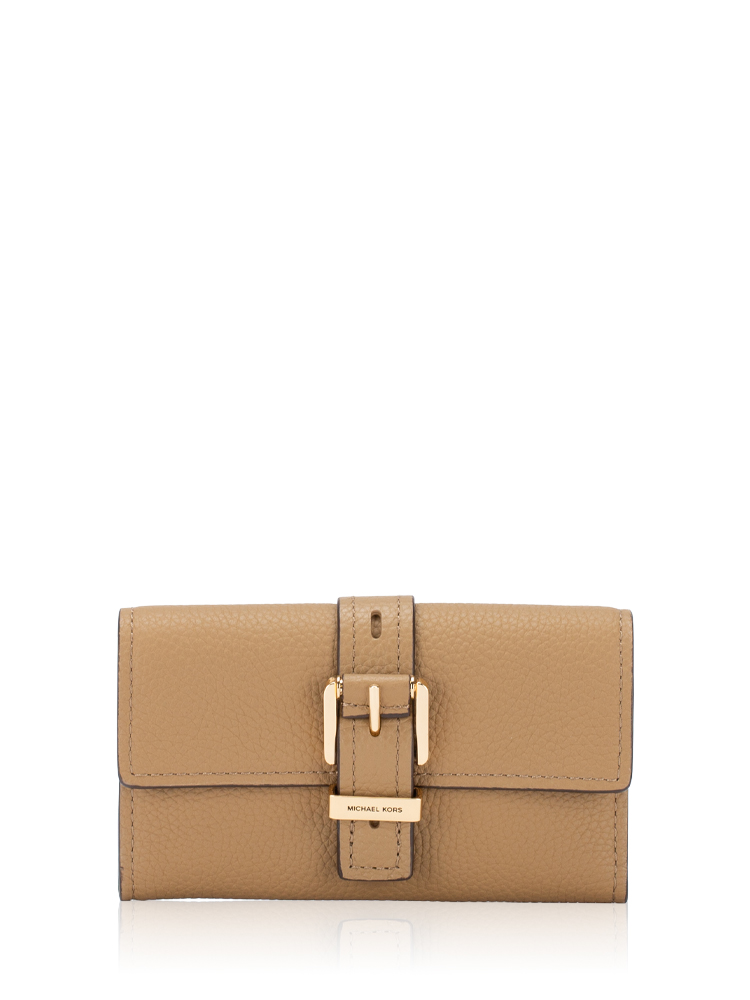 Nolita Pebbled Leather Medium Tri-Fold Wallet Husk