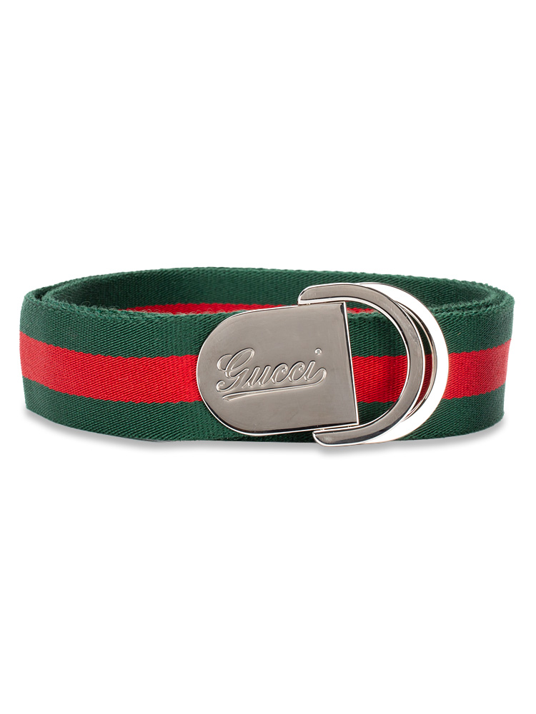 Sherry Line D-Ring 4mm Buckle Belt Red Green Sz.85