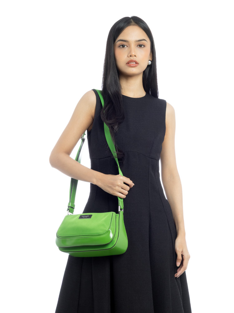Sam Icon Nylon East West Medium Crossbody Green