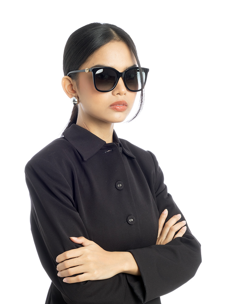 GG1071S Oversized Sunglasses Black