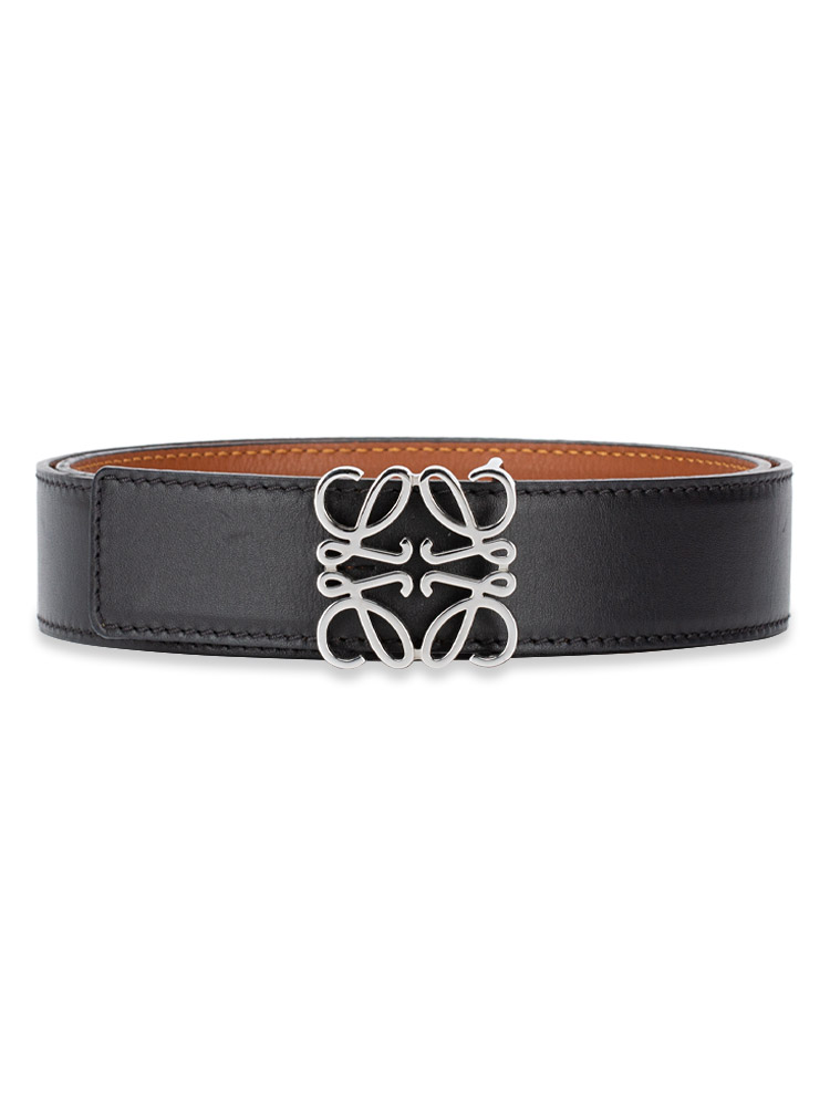 Smooth Calfskin Anagram 40mm Reversible Belt Tan Black Sz 80